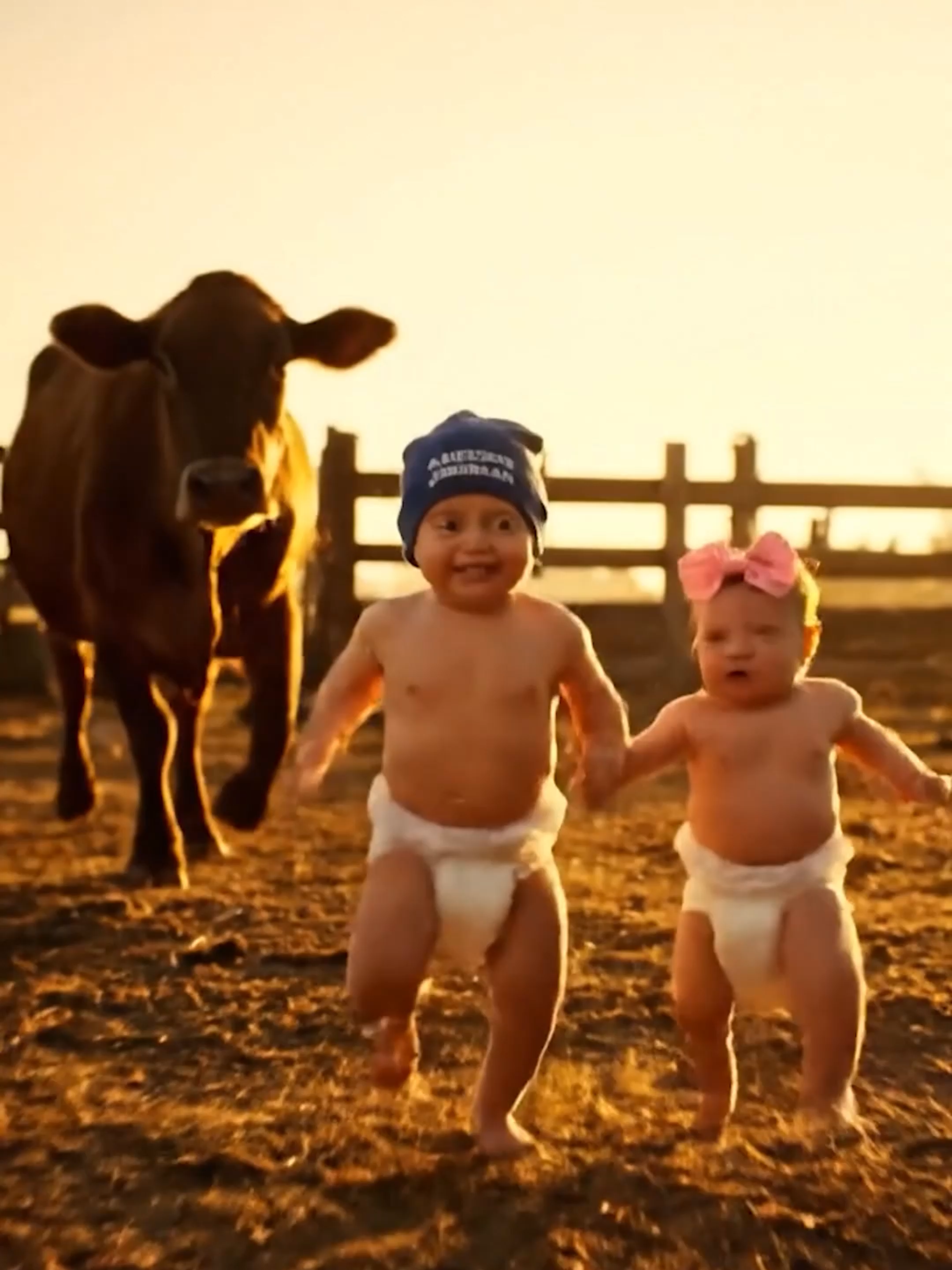 La vaca se volvio loca 🐮👶🏻#parati #bebestiktoks #ia #bebes #videosgraciosos