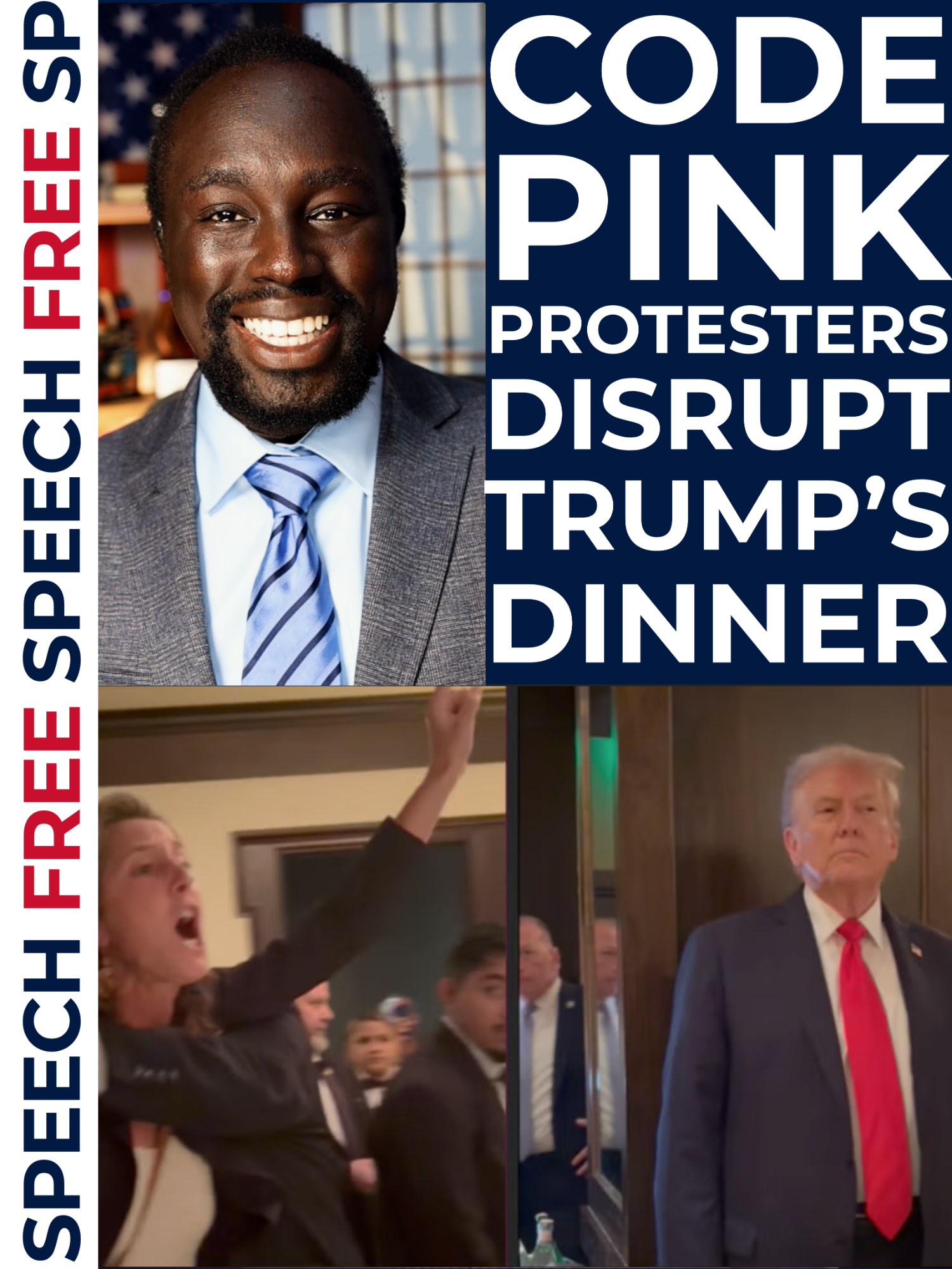 Trump’s dinner in DC got interrupted big time. #Trump #BreakingNews #DCProtests #Politics #PoliticalCommentary #TheJazariKualShow  #NewsTok #ViralNews #NewsUpdate #FYP #fyppp #fypシ #fypシ゚viral