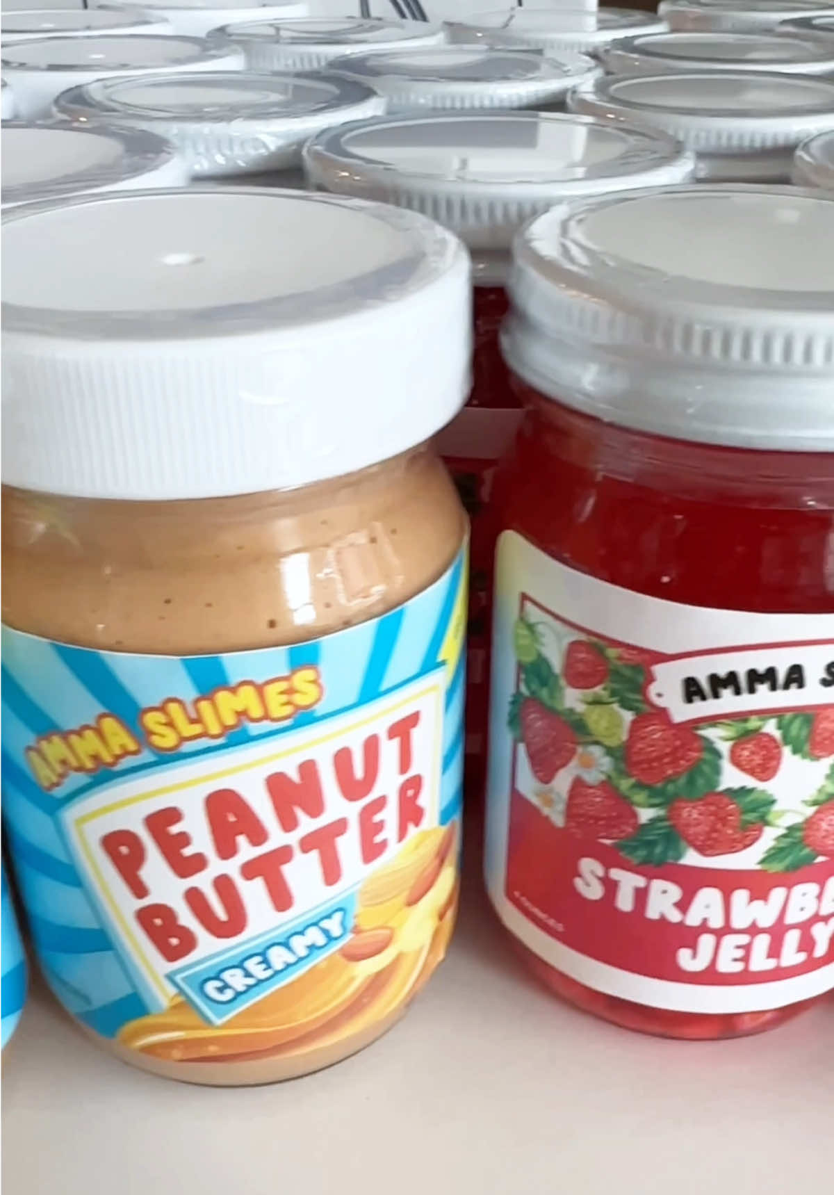 Peanut Butter & Jelly Kits come back TOMORROW 9/12 at 5pm CST!! 🥜🍓 #slime #ammaslimes #slimeshop #SmallBusiness #fyp 