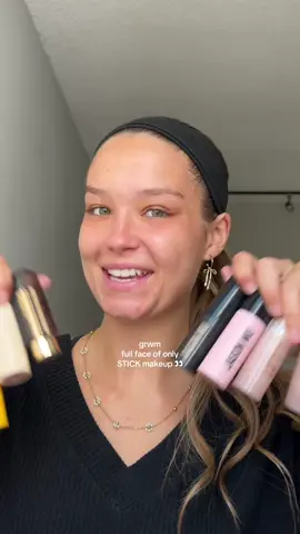 full face of stick makeup products 👀💄✨ what next?!  #makeupchallenge #MakeupRoutine #stickmakeup #makeupgrwm #grwmmakeup 