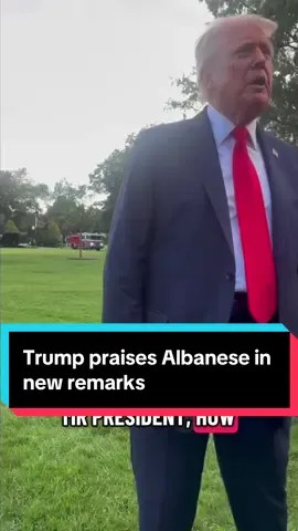 US President Donald Trump has praised Prime Minister Anthony Albanese as a “good man” in the first and only comments he has made about the phone call the two leaders had last week. #donaldtrump #anthonyalbanese #australiannews #usnews 