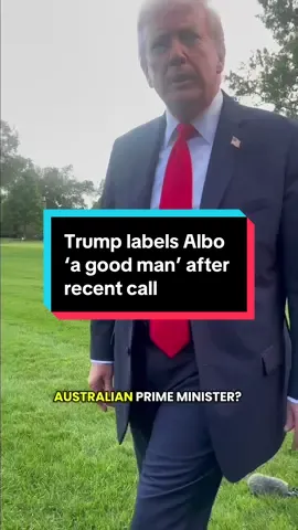 US President Donald Trump has praised Prime Minister Anthony Albanese as a “good man” in the first and only comments he has made about the phone call the two leaders had last week. Video: Michael Koziol #trump #albanese
