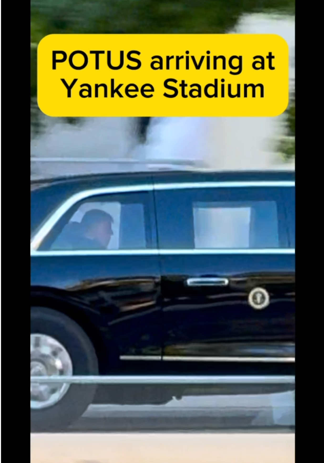 @President Donald J Trump arriving at Yankee Stadium ahead of @Detroit Tigers vs @Yankees on the 24th anniversary of the 9/11 attacks . . . . . . . . . . #yankees #MLB #baseball #newyork #newyorkyankees                         