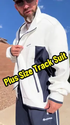 Plus size tracksuit available #mens #fallfashion #tiktokshopblackfriday #plussizefashion #bigandtall 