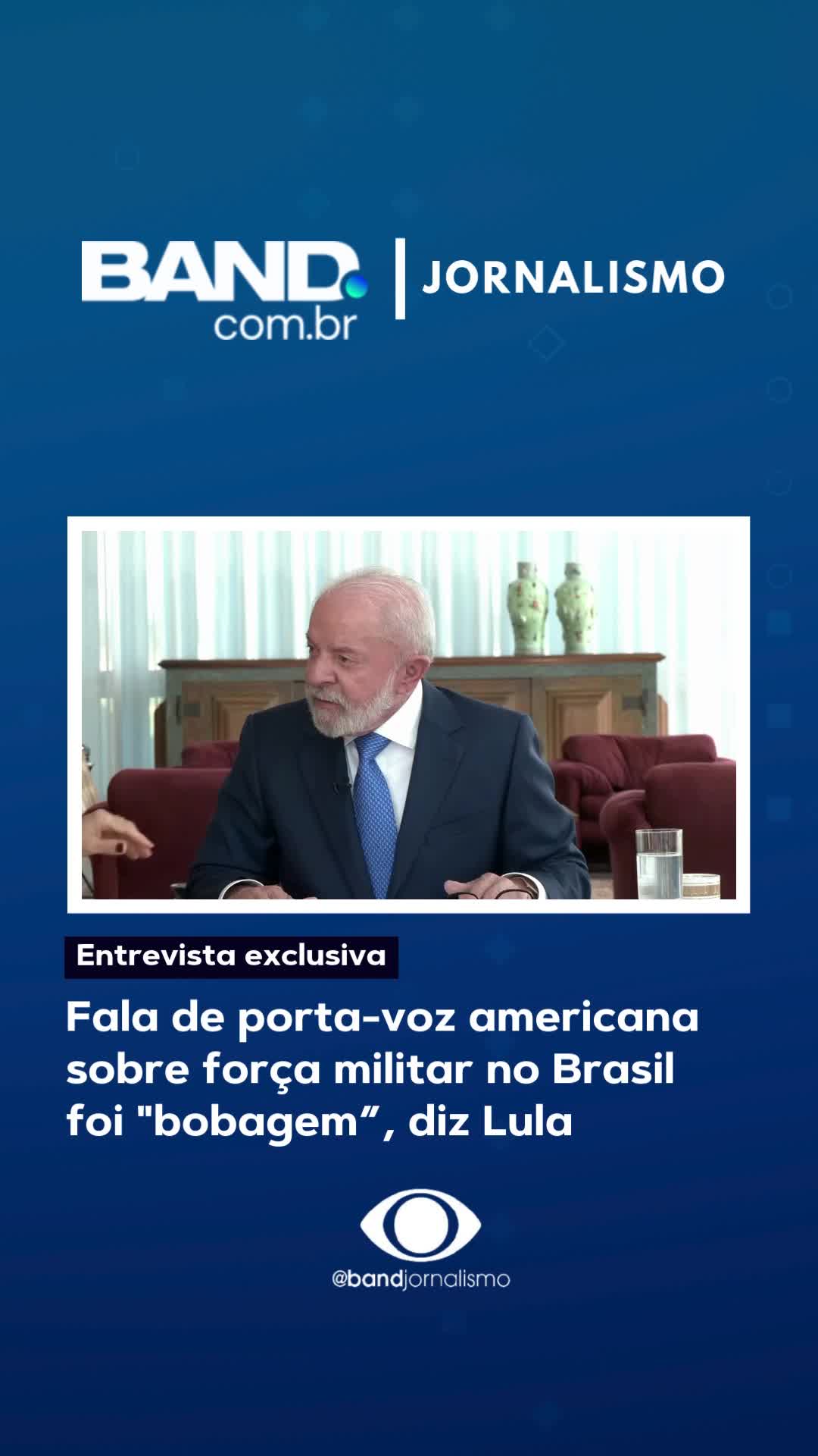 O presidente Luiz Inácio Lula da Silva (PT) considerou uma “bobagem” a fala da porta-voz da Casa Branca sobre possível uso de força militar dos Estados Unidos em “defesa da liberdade de expressão”, ao responder pergunta sobre o Brasil. #BandJornalismo #BandJornalismo
