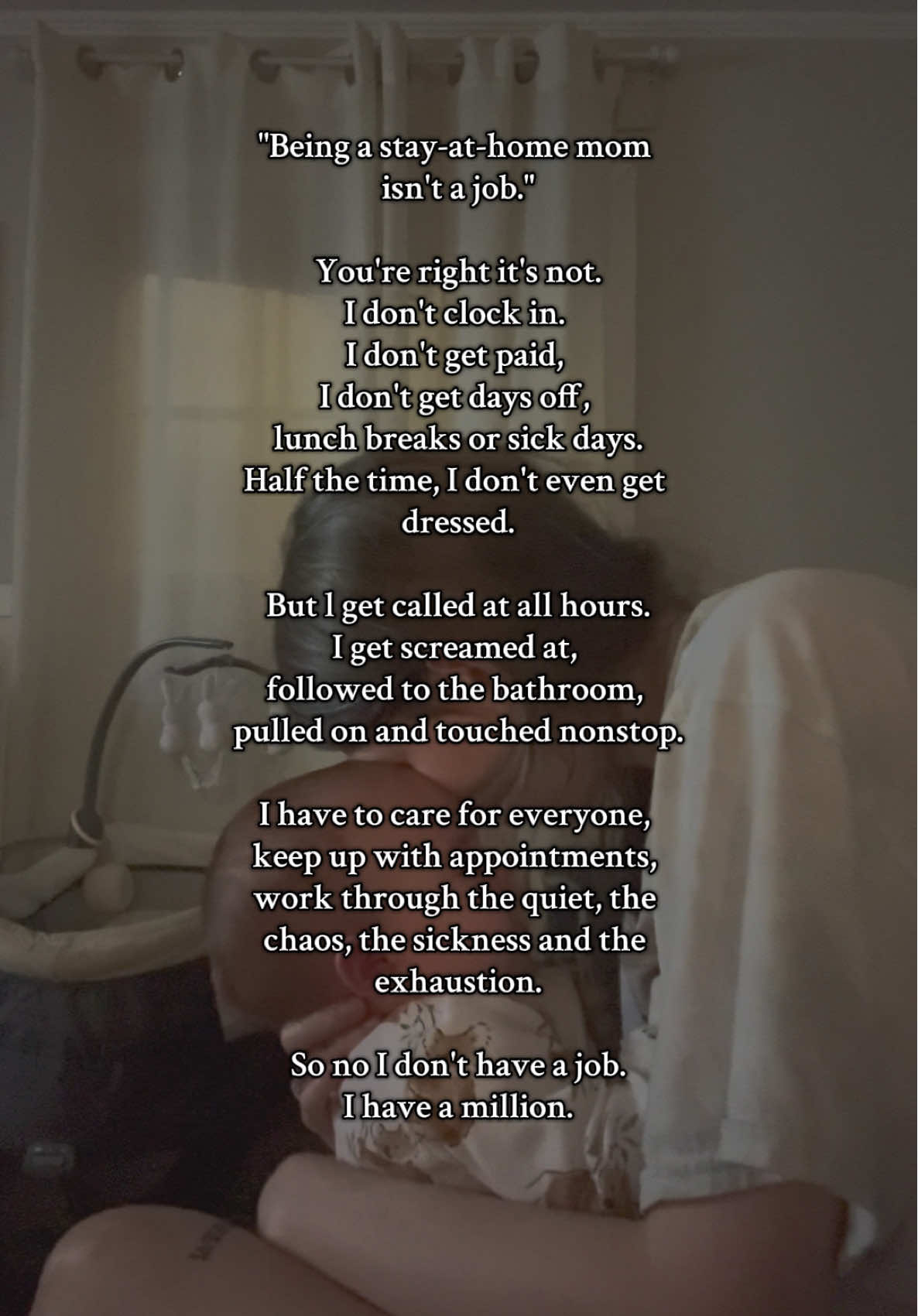 it’s not a job it’s a million.. #stayathomemom #mumsoftiktok #momlife #sahm #MomsofTikTok 