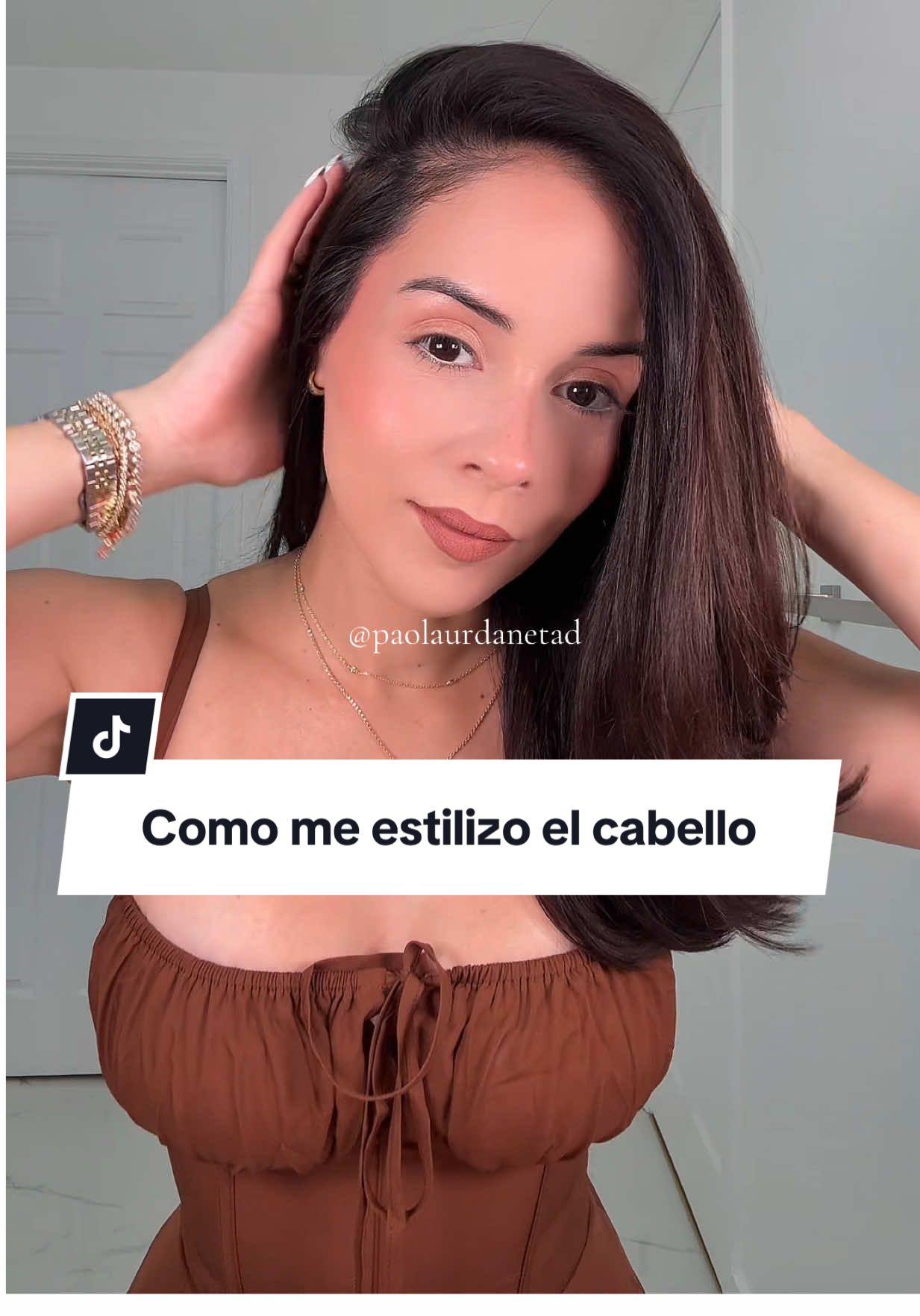 Mi cepillo es de 1.5” en color rose gold #haircare #cabellosano #cabellolargo #thermalbrush #tiktokshopcreatorpicks 