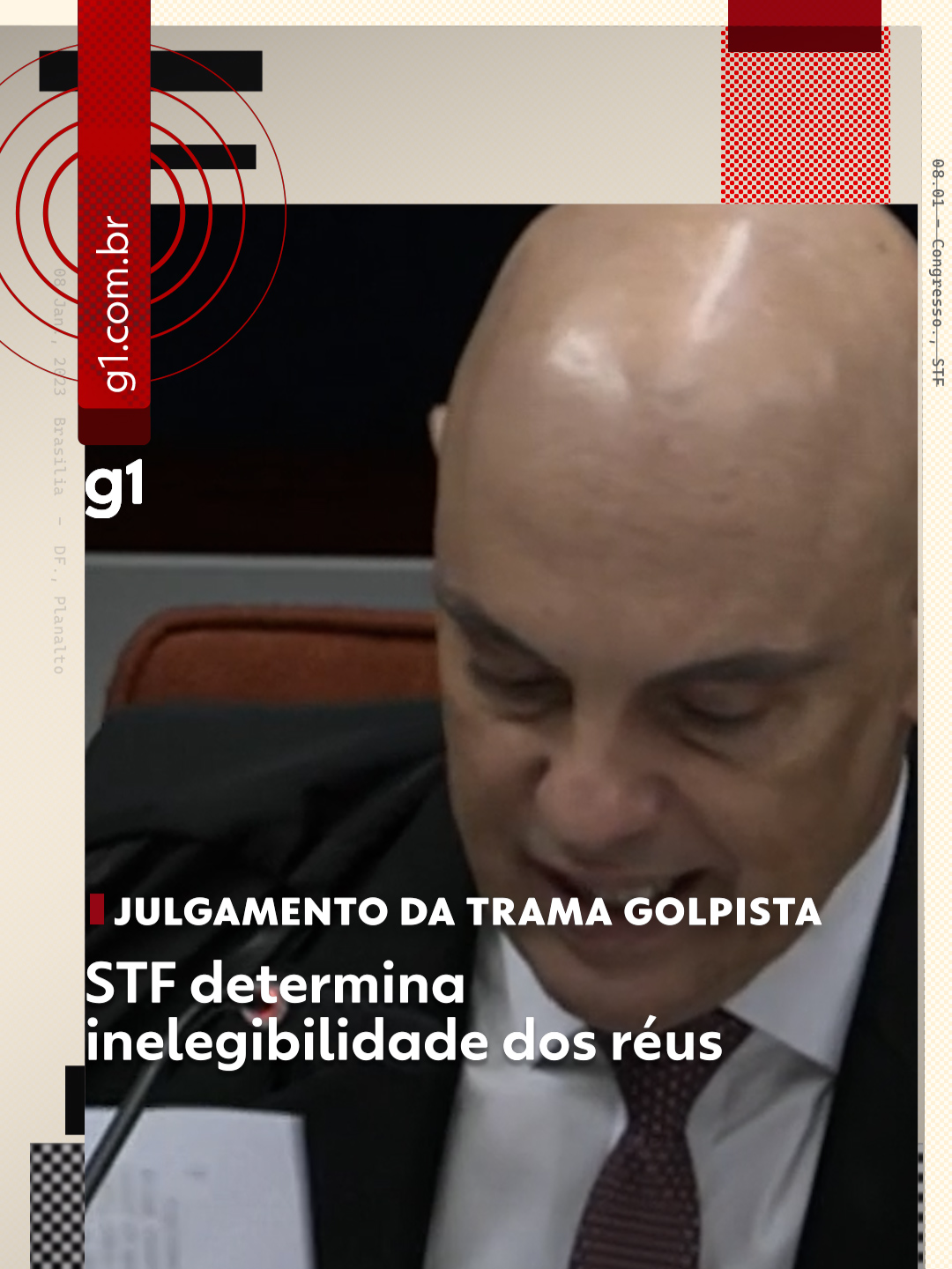 Condenados e inelegíveis - Os oito condenados pela Primeira Turma do STF na ação da trama golpista ficarão inelegíveis por oito anos. Entre eles está o ex-presidente Jair Bolsonaro (PL), já considerado inelegível desde 2023, quando o Tribunal Superior Eleitoral (TSE) o condenou por abuso de poder político e uso indevido dos meios de comunicação durante a reunião com embaixadores em julho de 2022. A inelegibilidade significa que nenhum dos condenados poderá disputar eleições até que cumpram o prazo de oito anos após a condenação. No caso de Bolsonaro, ele teve inelegibilidade definida pelo TSE até 2030. Veja mais clicando em 'leia o artigo' #g1 #julgamento #STF #Bolsonaro #política #g1política #tiktoknotícias