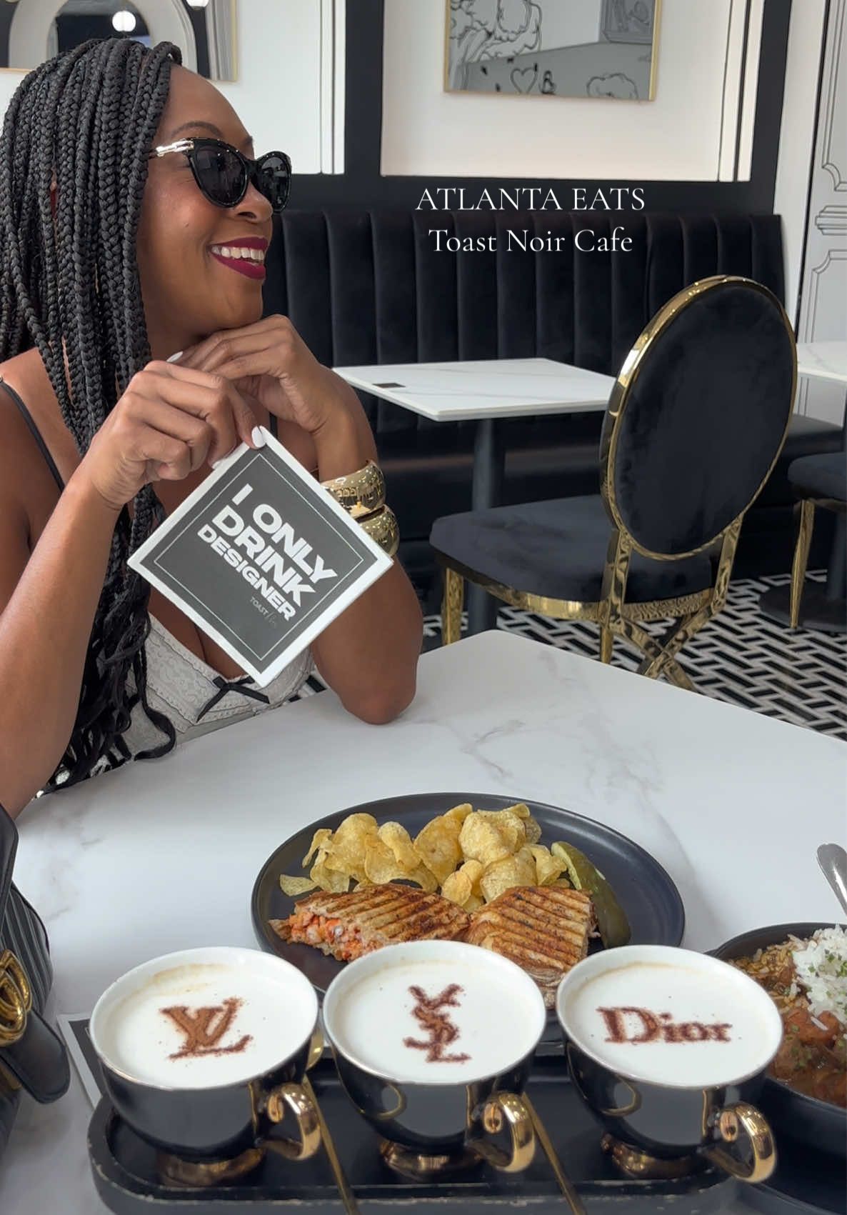 What to eat in Atlanta?  📍: Toast Noir Cafe ☕️  We had the most amazing foodie experience at @Toast Noir Cafe on Lenox in Atlanta, GA. I went for the Designer Coffee Flight which I highly recommend and paired it with their decadent Lobster Panini. Both were absolutely delicious. My daughter had the Island Twist Smoothie and the flavorful Gumbo that tasted absolutely delicious. Not only was the food 10/10, but the service was warm and welcoming, and the vibe? Let's just say theontire restaurant is basically a photo backdrop waiting for you! We took some gorgeous pics after eating and will definitely be going back. This spot is a whole vibe for foodies and content creators alike! #ToastNoir #ToastNoirATL #LenoxAtlanta #AtlantaFoodie #AtlantaEats #ATLBrunch #FoodieAtlanta #BrunchGoals #LobsterPanini #CoffeeFlight #IslandTwistSmoothie #AtlantaRestaurants #ATLFoodieVibes #ATLFoodie