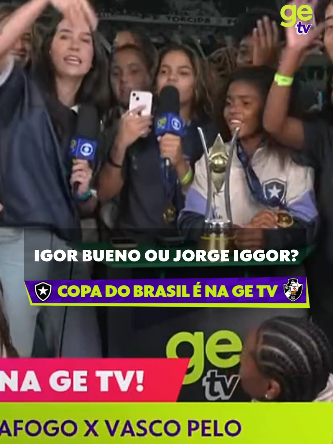 QUAL O NOME DO NARRADOR?? 😂 O novo narrador da ge tv é ninguém menos que Iggor Bue… opa, digo, @jorgeiggor! 🎙️ Ele vai soltar a voz no gol da Rebeca, do futebol feminino do Fogão. ▶️ Assista a Botafogo x Vasco, pelas quartas de final da Copa do Brasil, AO VIVO DE GRAÇA E COM IMAGENS NA GE TV! #getv #botafogo #vasco #copadobrasil #futebol