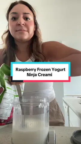 No editing, just my double chin in full force, throwing together my #raspberryninjacreami #ninjacreamirecipe #ninjacreamitips #ninjacreamiswirl 