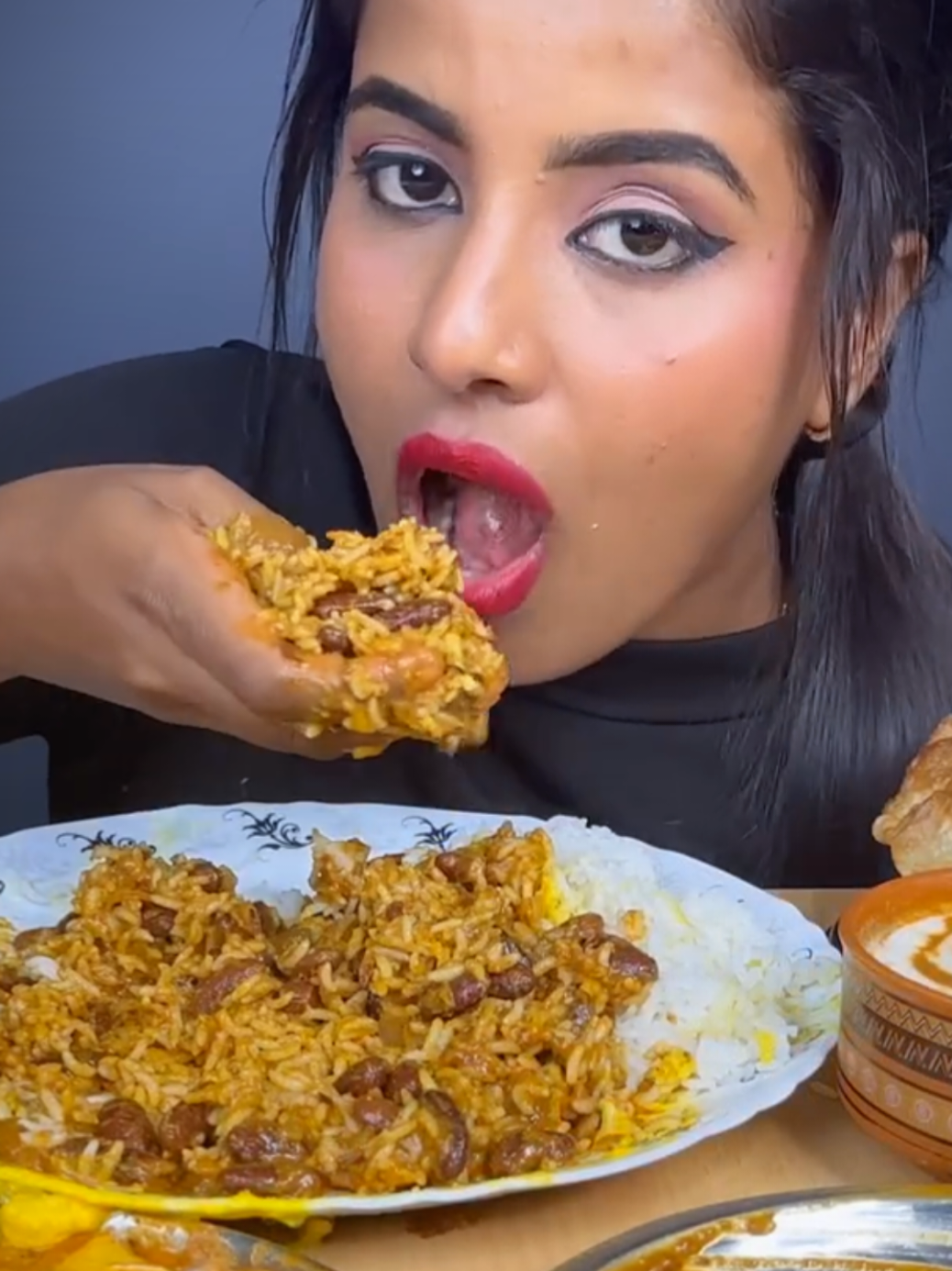 Indian Food Mukbang ASMR  #foodtiktok #mukbang #asmreating #asmrfood #indianfood 