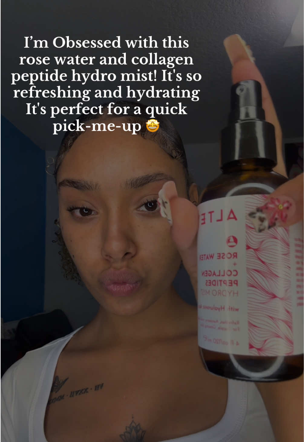 I’m carrying this in my purse from now on 😁  #fyp #skincare #rosewater 