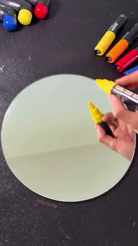 Mirror Intervention Using Paint Markers! 🪞✨🤩 #art #funnyart #craft  