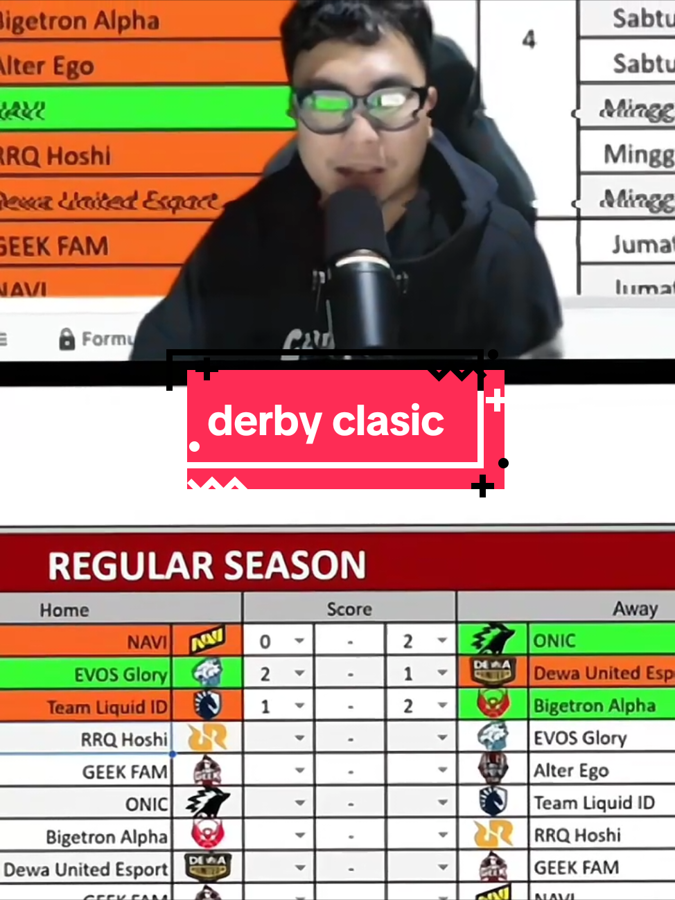 DERBY CLASIC 🔥 prediksi skorr??  #derbyclassic #rrqhoshi #evosesports #mplindonesia 