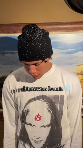Available in two color ways…                                        #rhinestone #beanies #rhinestones 
