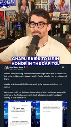 they’re going to give charlie kirk a statue in the capitol #hasanabi #charliekirk 