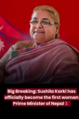 Big breaking: susila karki has officially become the first woman prime minister of Nepal🇳🇵.... congratulations on your successful tenure!#coruption #dirtypolitics #fyppppppppppppppppppppppp #nepali🇳🇵 #foryoupage 