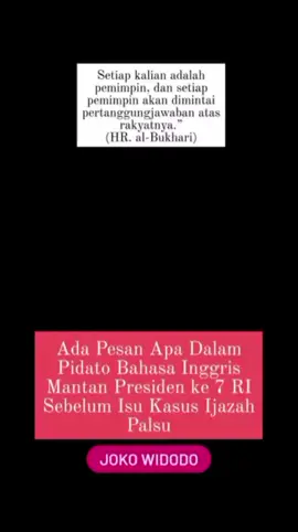 ada pesan apa dalam pidato bahasa inggris mantan presiden ke 7 RI ini ada yang bisa menjawab? #pesan#darioresidenke7#pidato#bahasainggris#trending @Sorotan Peristiwa 