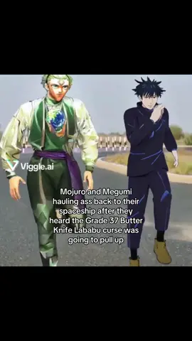 The aliens welcome Megumi as one of their own since he is just as fraudulent as them 🥹 #animanga #jujutsukaisen #lobotomykaisen #megumislander #mojuro 