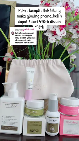 Membalas @💞R🌸SSE 💞MAGELANG💞 promo paket flek hilang muka kencang glowing..dari 470rb diskon 198rb..terbatas#paketlengkap #onlyou 