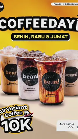 Mumet kerjaan ga beres beres ? Butuh asupan kopi ? 🤔Mampir ke beanspot alfamart yuu! Spesial hari senin, rabu dan jumat ada promo coffee day lho!💥 buruuan cobain, kopi MURAH ga MURAHAN 🤩 #alfamart #beanspot #beanspotalfamart @Alfamart @Beanspot 