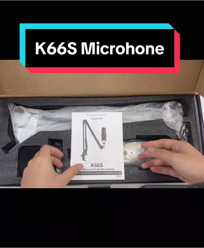 #haomuren K66S condenser microphone, quick mute, mic volume control, echo effect #mic 