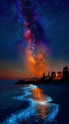 🌌 The universe feels closer by the sea 🌊💫 #aesthetic #scenery #relaxing #nature #calmvibes 