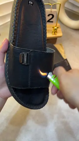 Dép Da Chống nhăn khóa fashion Đế cao su đúc khâu chỉ chắc chắn #depdanam #trending #tiktok #xuhuong #xuhuongtiktok 