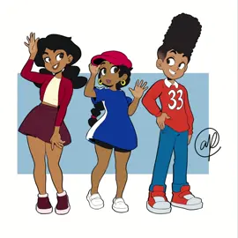 A few characters done my style. #digitalart #proudfamily #kidsnextdoor #heyarnold #illustration