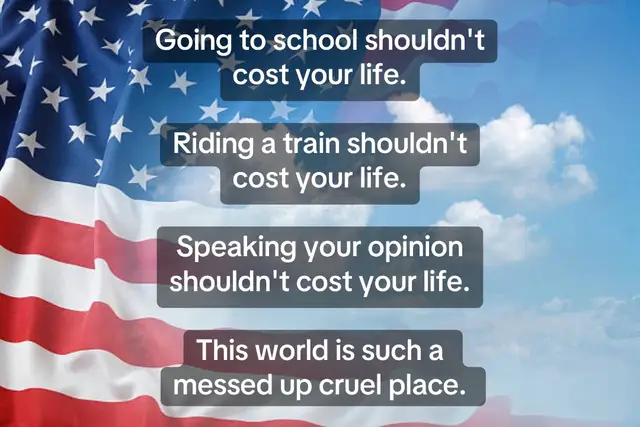 Things I was stressed about a few days ago— they don't matter anymore. I just watched someone lose their life for a difference in views. I watched the democrats at the House not rise for a prayer for Charlie. What happened to human decency, love for your brothers and sisters? That was a human life. Regardless of politics, background, religion, ethnicity, gender. He was a father, son, husband. So no— he didn’t deserve it— and if you think that, you are a huge part of the problem.  All I have to say is that I'll be raising my child to NEVER celebrate the death of another human being NO MATTER what side they're on.