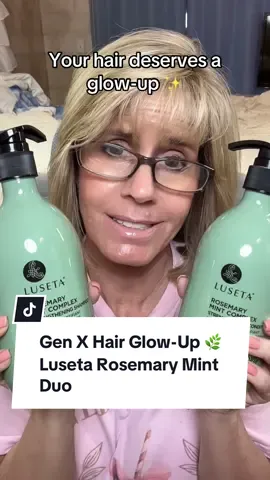 @Luseta Beauty Our hair survived the 80s, perms, and a lot of box dye. Now it deserves better. The Luseta Rosemary Mint Complex shampoo + conditioner are color-safe, sulfate-free, and packed with rosemary, peppermint, biotin & argan oil. Basically, a spa day in a bottle.  #TikTokShopCreatorPicks #Tiktokshoprestock #GenXMakeupLovers  #HairGlowUp #lusetabeauty     
