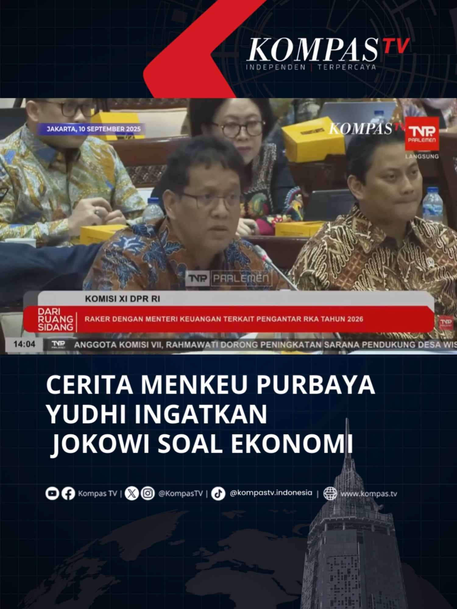 Menteri Keuangan (Menkeu) Purbaya Yudhi Sadewa bercerita pernah mengingatkan Presiden ke-7 RI, Joko Widodo (Jokowi) saat membantu ekonomi. Purbaya mengingatkan Jokowi agar menarik uang dari Bank Indonesia (BI) kemudian disimpan di perbankan agar sistem perekonomian jalan. Hal itu disampaikan Purbaya saat rapat bersama Komisi XI DPR RI, Jakarta, pada Rabu (10/9/2025). Tuliskan komentarmu dan dapatkan berita terkini lainnya di www.kompas.tv serta youtube.com/kompastv #SOROTKompasTV #TikTokBerita