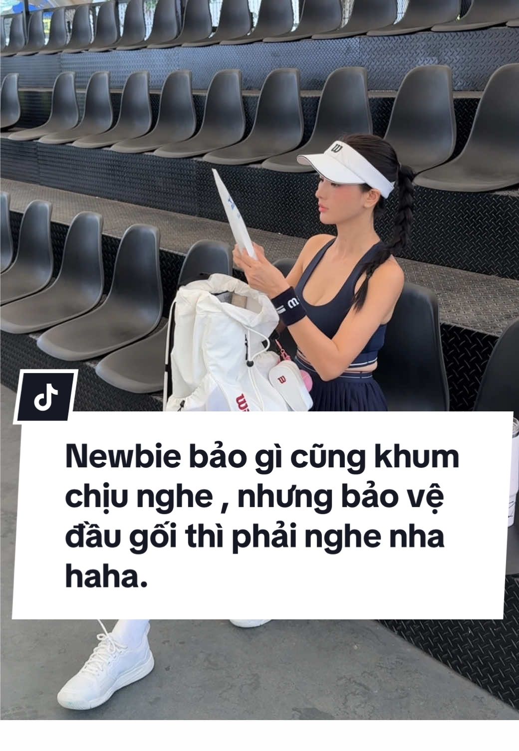 Newbie bảo gì cũng khum chịu nghe , nhưng bảo vệ đầu gối thì phải nghe nha haha. #Baovegoi #Mizuno