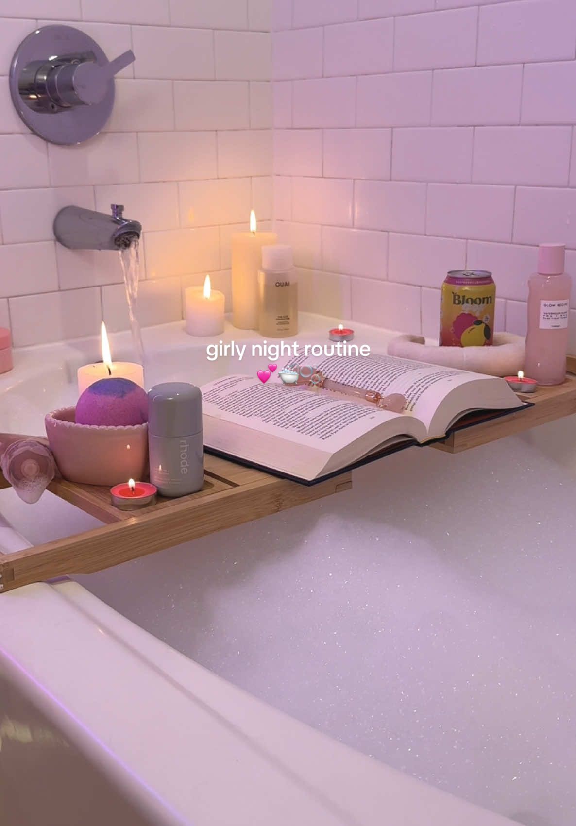 just me and my self-care routine against the world 🫧🛁💕  #girly  #nightroutine #SelfCare #bathtime #giftedbybloom  @Bloom Nutrition @Bloom Supplements 