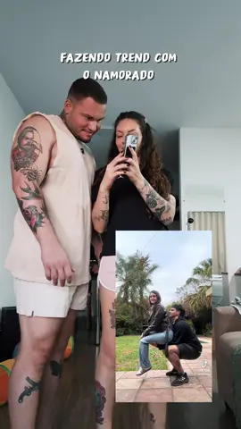 Arrastei meu namorado pra fazer essa trend! 🤣