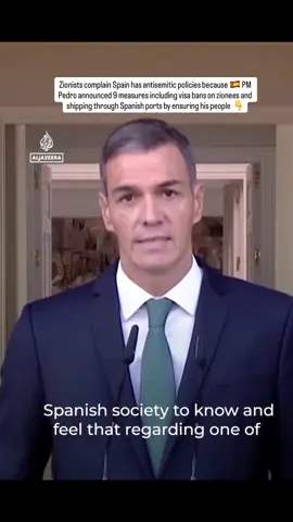 Zionees complain #spain has #antisemita #policies because 🇪🇸 PM #pedrosánchez announced 9 measures including #visabans on zionees and  through  by ensuring his people 👉