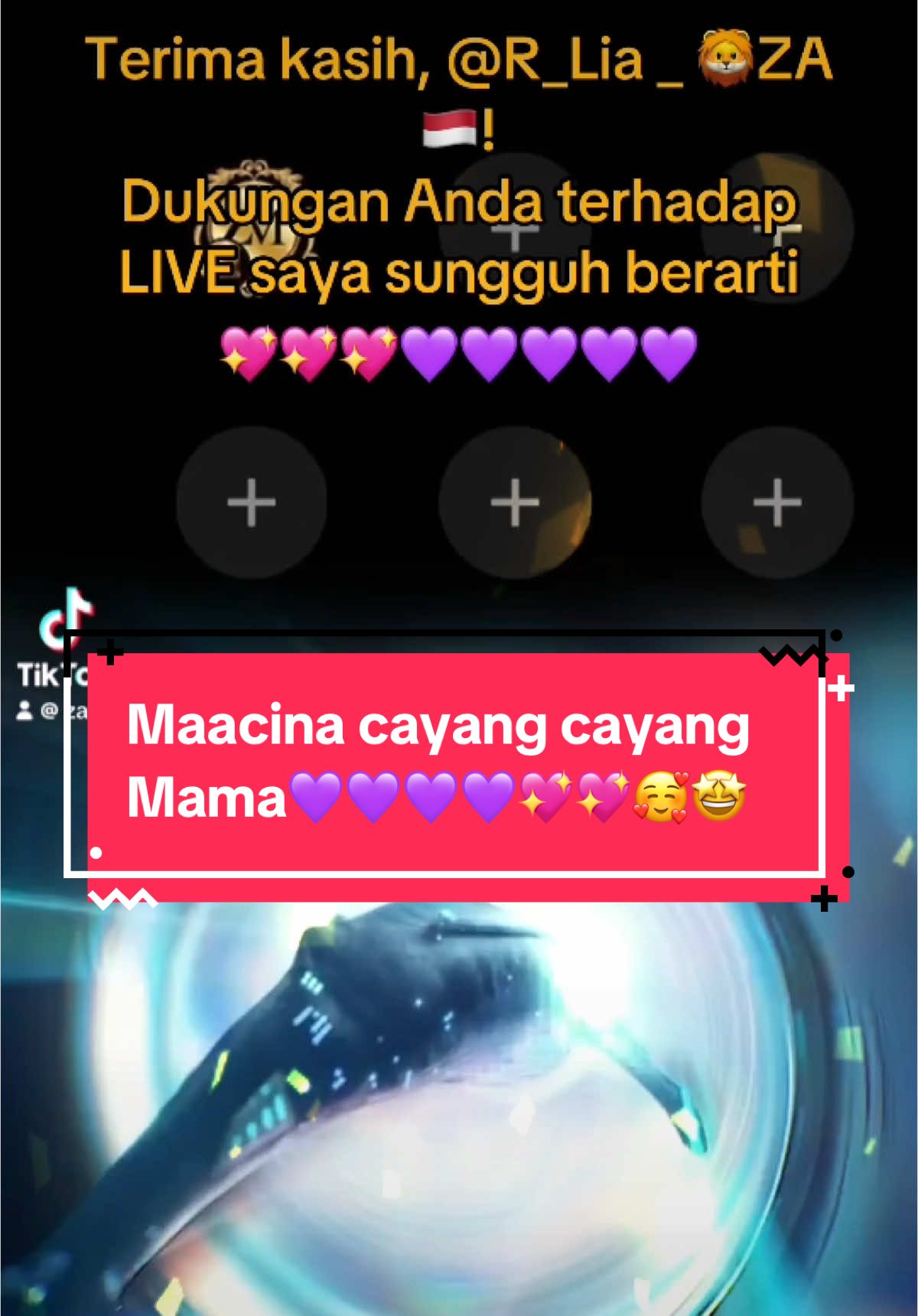 Maacina cayang cayang mama Kak@R_Lia _ 🦁ZA🇲🇨 kak@Pinkyzain_🦁ZA  n abangku@Raja Sonang  💖💖💖💜💜💜💜💜💜💜 #zaraagency #aisyahagency #lovelyteam💗💗 #teamwork #kesayangan 
