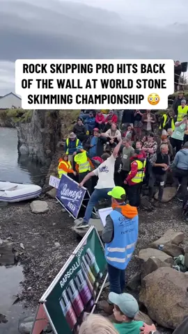 Kyle Graff’s throw helped him qualify for the finals 🔥 (via @RockSkippingPro) #rockskipping #sports #sportstiktok 
