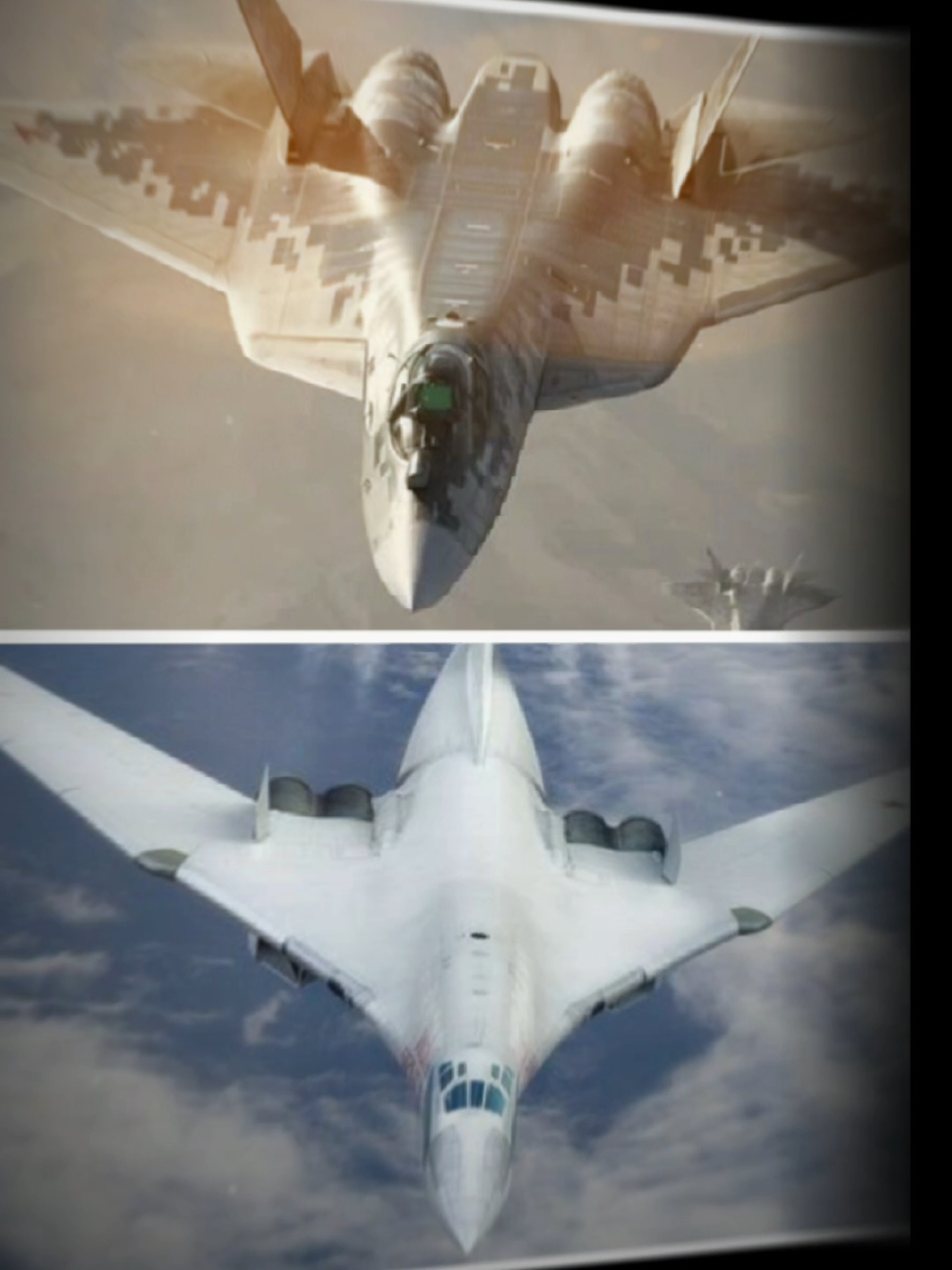 Su57 và Su30 và Tu-160 Thiên Nga Trắng lên nhạc nhá, tui ít ảnh của 2 máy bay này quá🇻🇳 #tu160 #su57 #su30 #yeumaybay 