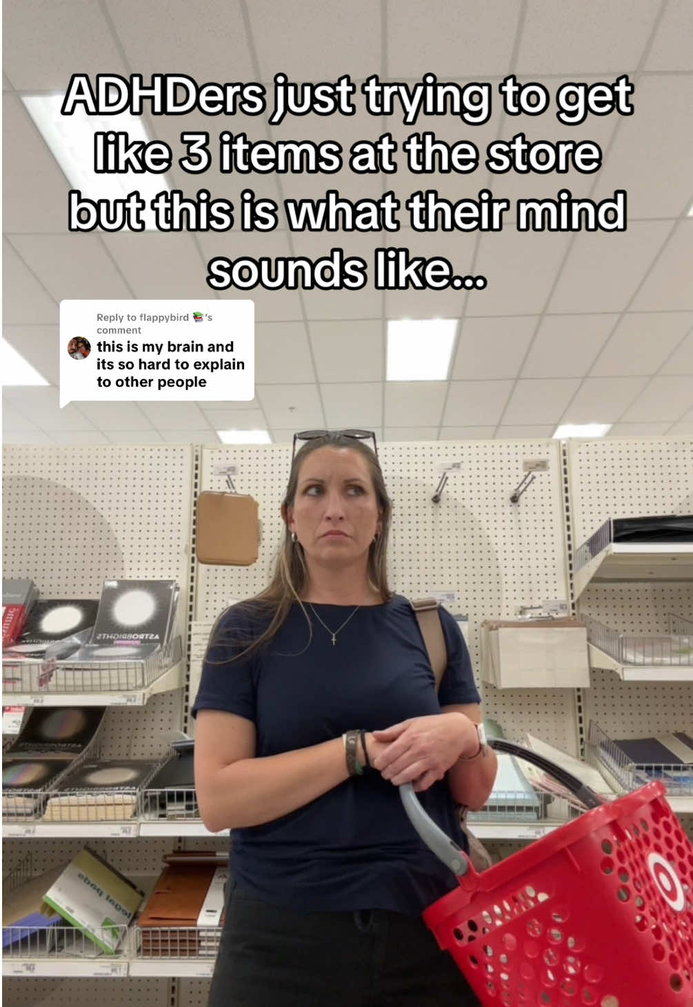 Replying to @flappybird 📚 every trip to the store be like 🫩 #adhd #adhdtiktok #adhdinwomen #foryou 