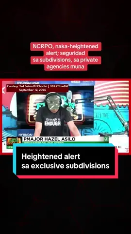 NAKA-RED ALERT NA SA MGA EXCLUSIVE SUBDIVISION Tiniyak ng National Capital Region Police Office (NCRPO) na nakahanda silang magbigay ng police assistance kung kakailanganin sa mga exclusive subdivisions gaya ng Forbes Park, Dasmariñas Village, at McKinley na kasalukuyang naka-red alert. Ayon kay P/Maj. Hazel Asilo, spokesperson ng NCRPO, sa ngayon ay ipinauubaya muna sa private security agencies ang pagbabantay, ngunit naka-heightened alert ang buong NCRPO para maseguro ang seguridad sa Metro Manila.