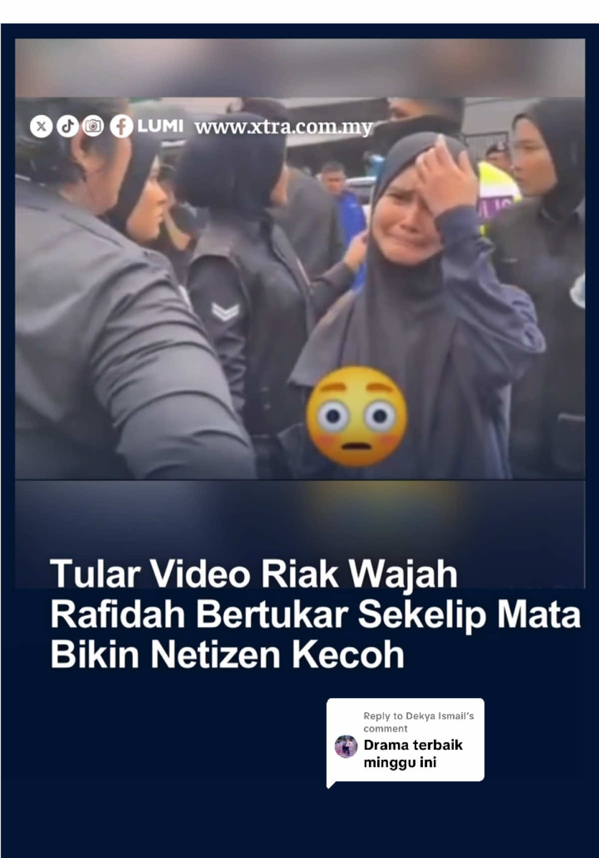 Replying to @Dekya Ismail Aik???😰😨 #fyp #xtra #rafidahibrahim #kampungsungaibaru #muka 🎥: Kini TV