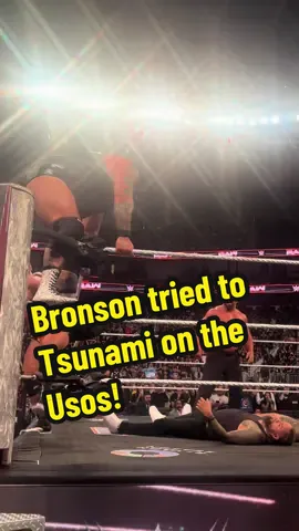 The Visions’ Bronson Reed and #bronbreakker tried to take out #theusos but #laknight stopped them! #WWE #yeah 