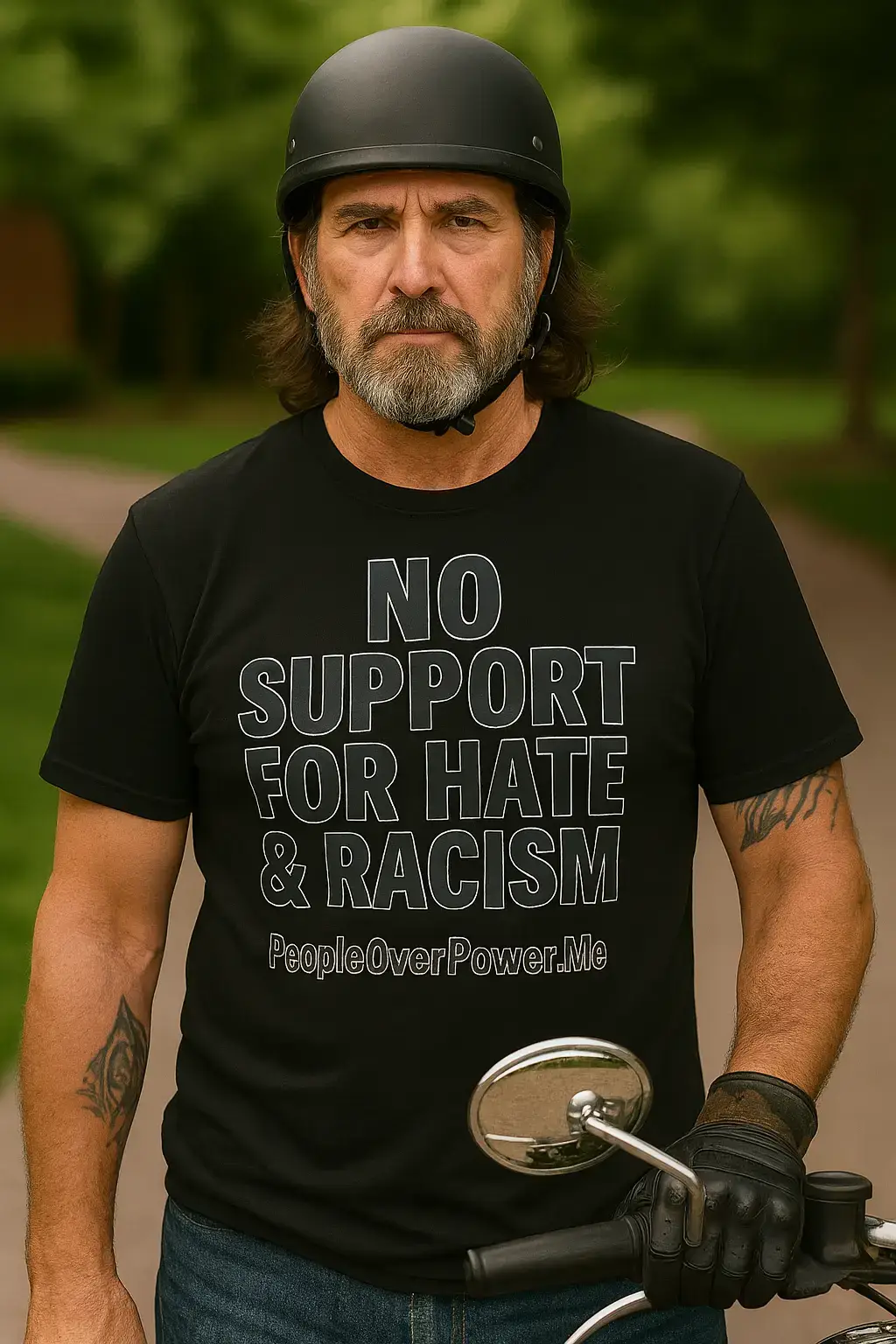 Stand for something real. 💪🔥 This isn’t just a shirt — it’s a statement. Our “No Support for Hate, Evil, & Racism” tee is built for those who ride hard, live free, and never back down from speaking truth. Perfect for bikers, rebels, and everyday Americans who put People Over Power. Wear it proud. Ride it loud. ✊ 👉 Because silence isn’t an option.  http://PeopleOverPower.Me #PeopleOverPowerDotMe, #BikerLife, #StandAgainstHate, #NoToRacism, #ItSoDotMe, , , , , , , , , , , , , , , , , , , , , , , , , 