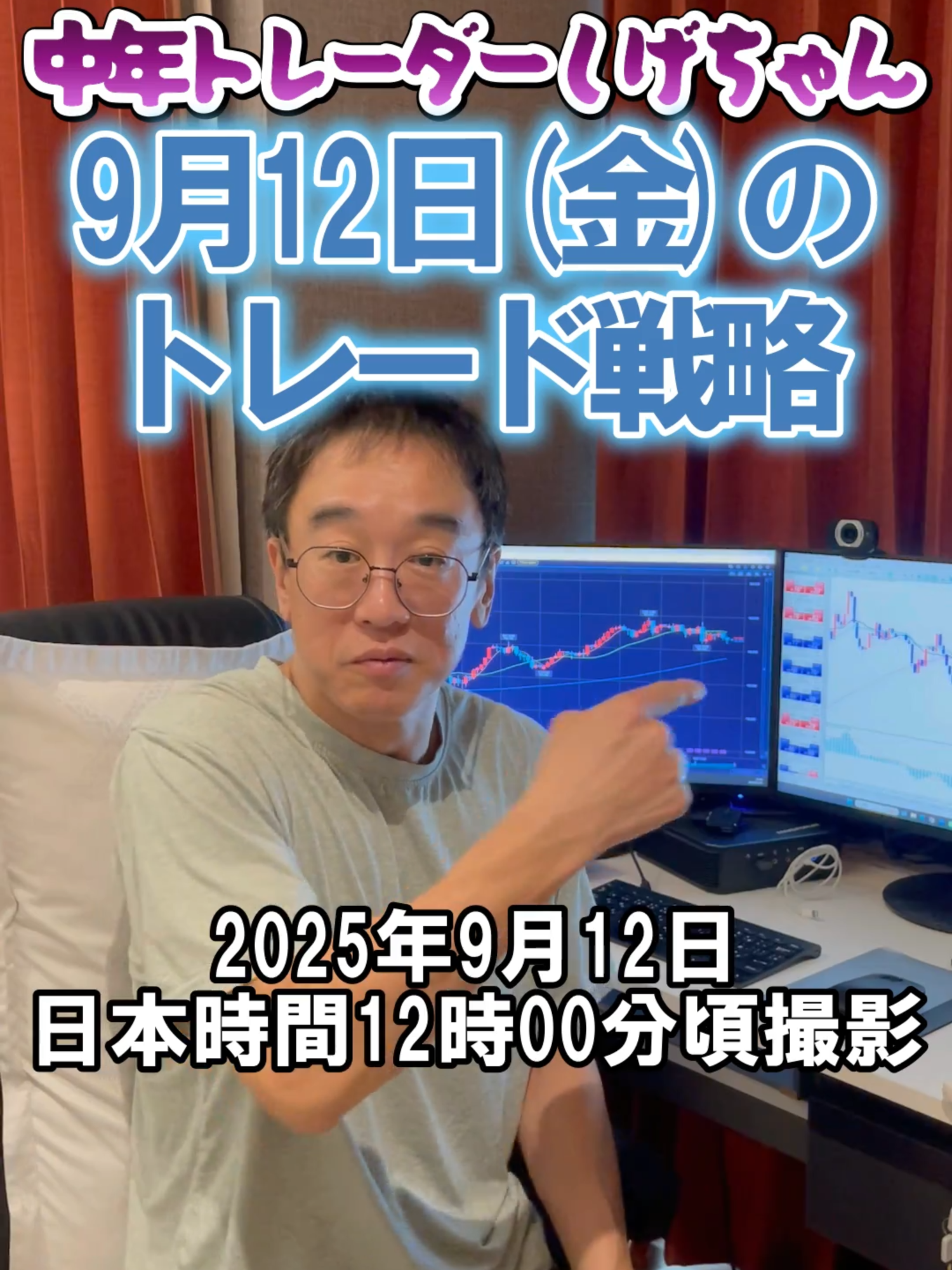 【FX】ドル円スイングは我慢です！戻り目と2波終点待ち！デイトレも今日は我慢の日！サイクルもエリオットも待ち！2025年9月12日　日本時間12時00頃撮影 #FX　#中年トレーダーしげちゃん