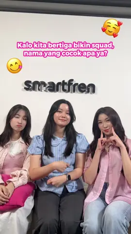 Rekomendasi nama yang cocok buat squad baru Minfren bareng @Shani Indira dan @Nastasia Adeline dong! 😋💗 #SMARTFREN #100PersenUntukIndonesia #smartfrenHariPelanggan2025 #UntungPakaiSmartfren