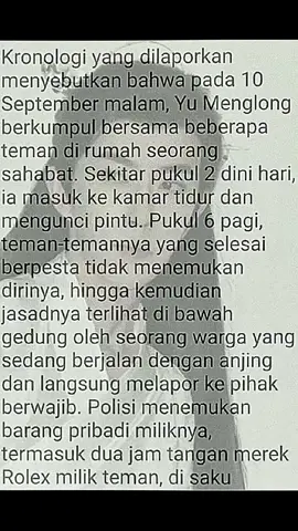 aku ga percaya lo lompat sendiri pasti lo di bunuh kann walaupun aku baru tau dari drama feud yg kmaren trs pas tau infonya mninggal w jg ikut sdih lohh🙃 #rip #yumenglong #aktorchina #meninggal #wafat 