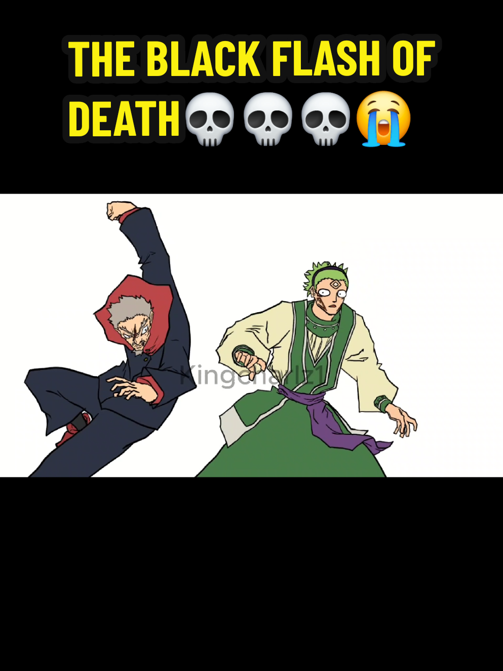 Had to make this real quick😂💀💀 Bro been holding back that BLACK FLASH for 80 years #viral  #fypシ #jjk #monjuro #animation 