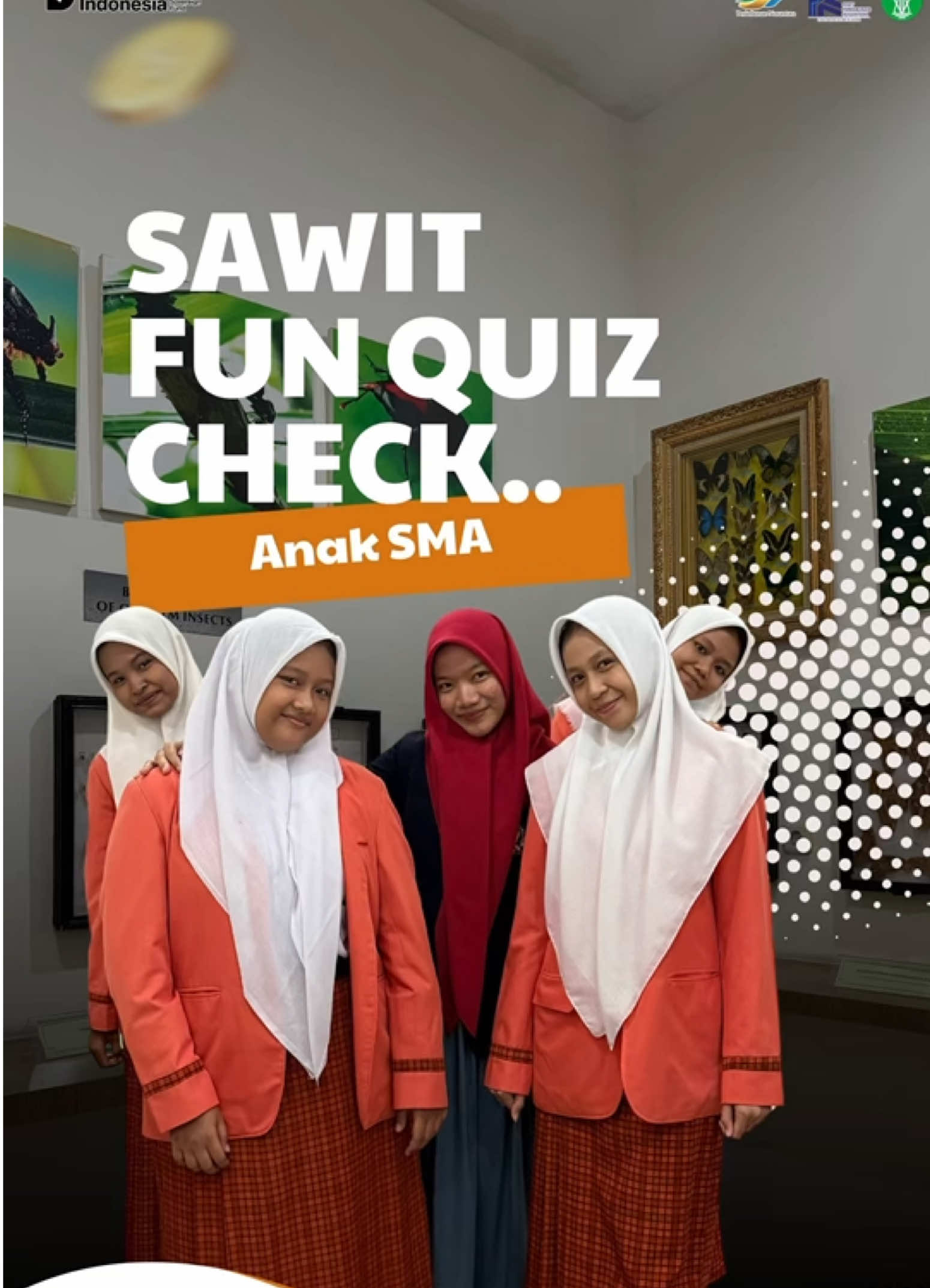 Sawit Fun Quiz Time! ✨🌴 Belajar sawit nggak selalu serius, bareng anak SMA jadi seru + gampang nyantol!  . #SawitBaik #GRKS 